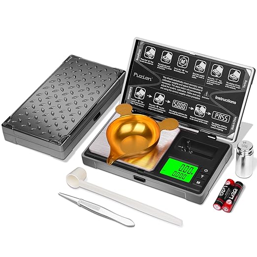 Fuzion Gram Scale, CASH-200 Digital Pocket Scale, 0.01g Digital Grams Scale, Jewelry Scale, Small Food Scale Mini Gram Scale with Upgraded Display, Multi-Accessories