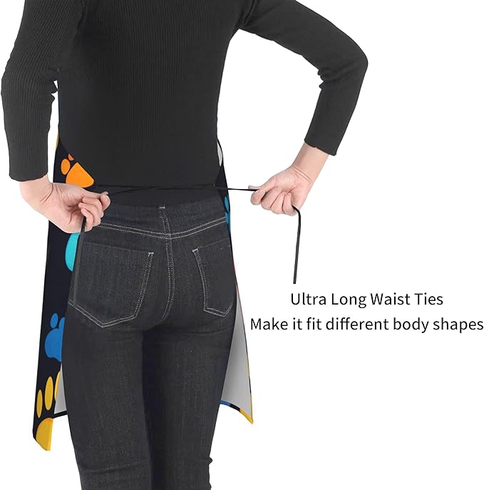 Funny Animal Apron with 2 Pockets Waterproof for Men Women Kitchen Garden Decor