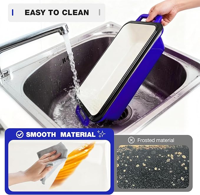 9x5 Enameled Cast Iron Loaf Pan with Lid – Bread Pan for Sourdough, Cake, Meatloaf, Even Heat, Nonstick, Easy to Clean, 2 Piece Set