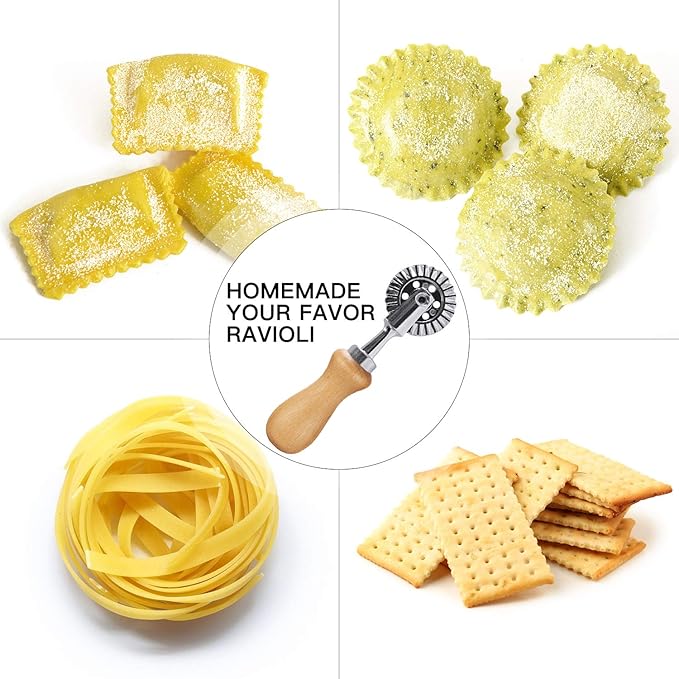 Pasta Maker Cutter Wheel - Pastry Cutter Wheel - Dough Ravioli Pizza Cutter Wheel for Home and Kitchen, 1.3"