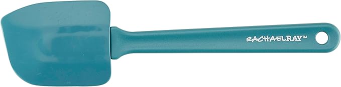 Rachael Ray Cucina Hard Anodized Nonstick Cookware Pots and Pans Set, 12 Piece, Gray & Cucina Nylon Nonstick Utensils/Fish Turner, Spatula, Solid and Slotted Spoons, 4 Piece, Agave Blue