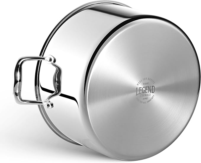 LEGEND COOKWARE Stainless Steel Cookware Set (10-Quart Stock Pot)