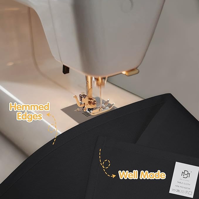 BRILLMAX 6 Pack Black Tablecloths for 6 Foot Rectangle Tables 60 x 102 Inch - 6ft Rectangular Bulk Linen Polyester Fabric Washable Cloth Cover for Wedding Reception Banquet Birthday Party