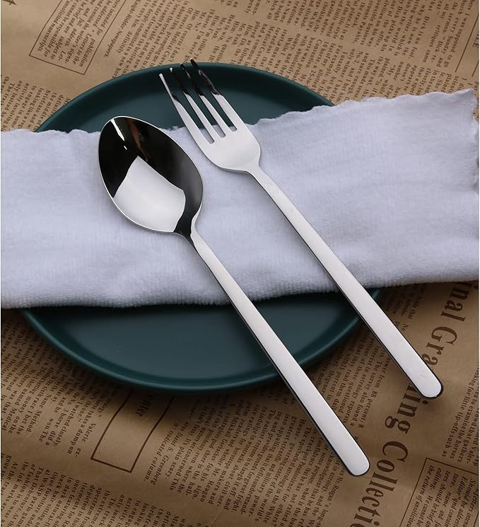 KINGSTONE Dinner Forks Set of 12, 8-Inch 18/10 Stainless Steel Forks Cutlery Table Forks for Home, Kitchen & Restaurant, Dishwasher Safe (Dinner Forks Set, 12-Piece)