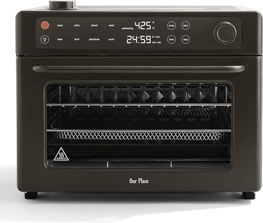 Our Place Large Wonder Oven Pro | 8-in-1 Digital Countertop Oven with Large 32Qt quarts | Non-toxic, Quartz & Stainless Steel | Air Fry, Toast, Roast, Bake, Broil, Reheat & Dehydrate | Char