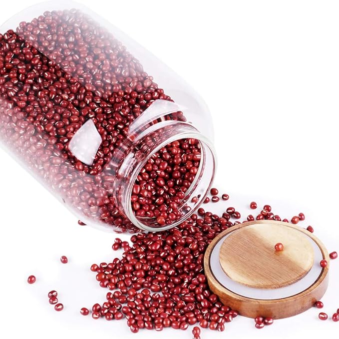 Large Glass Food Canisters, 66 FL OZ(1950ml) Kitchen Serving Stoarge Container with Airtight Acacia Lids, Cereal Dispenser Jars for Spaghetti Pasta, Powder, Spice, Tea, Coffee(7.6inch high)