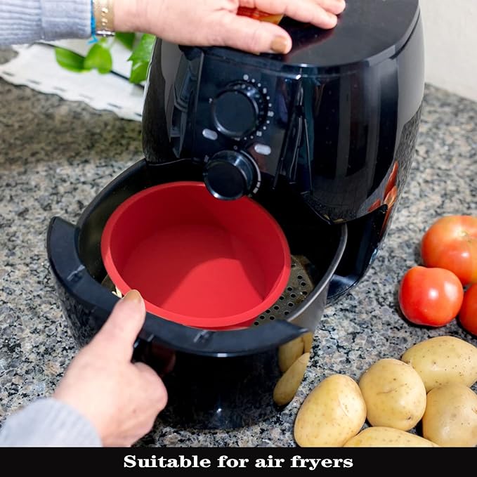 2pcs 6 Inch Silicone Cake Pan for Baking, Round Cake Molds Pan Silicone Baking Molds Non-Stick Quick Release Suitable for Cheesecake Chocolate Cake Brownie Cake puddings