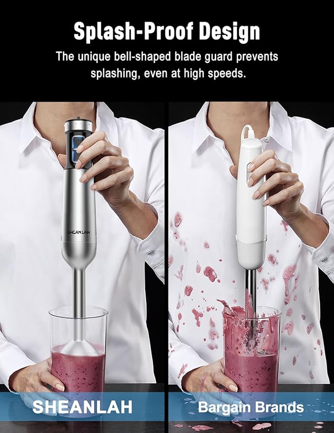 1000W Powerful , 2025 New Update Hand Blender with 25-Speed, Scratch-Resistant Corded Hand Mixer with Heavy-Duty Copper Brushless Motor and Gift Box
