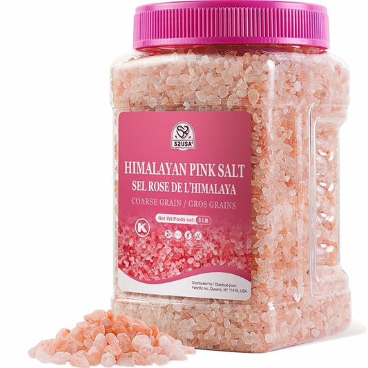 52USA Himalayan Pink Salt Coarse, Pink Salt Coarse for Grinder, 80oz (5 Pound), 100% Real, Pure, Unrefined Himalayan Pink Salt, 80+ Minerals and Electrolytes, Pink Himalayan Sea Salt