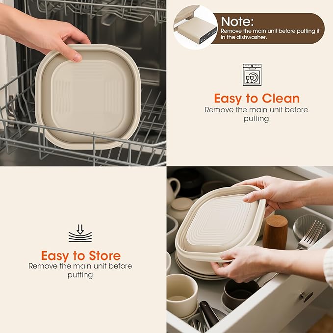 Heating Banneton Bread Proofing Basket Kit, Sourdough Starter Kit, 6 Adjustable Temp (77℉-122℉) Banneton Baking Supplies with Recipe, Smart Thermostatic Silicone Batter Bowl with Timer and LED Display