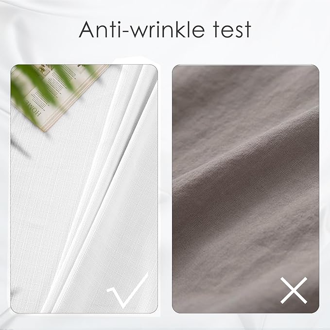 BALCONY & FALCON Rectangle Tablecloth Washable Wrinkle Resistant and Water Proof Table Cloth Decorative Linen Fabric Tablecloths for Dining Parties Kitchen Wedding and Outdoor Use (White, 55x95)