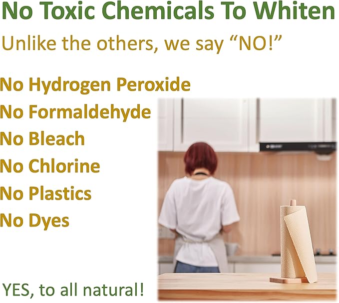 100% Bamboo Paper Towels, Tree-Free, Chemical-Free, Lint-Free, Durable, Absorbent, Select-a-Size 2-Ply, 90 Sheets Per Roll. (PT 18 Rolls)