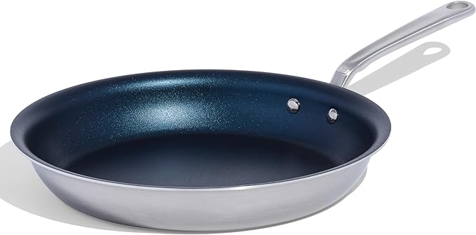 Made In Cookware - 12" Non Stick Frying Pan (Harbour Blue) - 5 Ply Stainless Clad Nonstick - Professional Cookware - Induction Compatible
