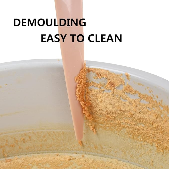 Guowall 6 inch Cake Pan with Removable Bottom Carbon Steel Round Shaped Cheesecake Tin Nonstick Chiffon Cake Mould for Baking - Cream Color