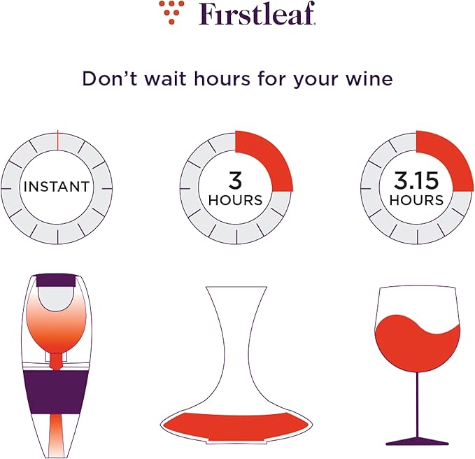 Wine Aerator for Instant Aeration with Sediment Filter, No-Drip, Enhances Flavor & Aroma Without a Decanter, Elegant Gift Ready Wine Accessory, Easy to Clean, Ideal for Red Wines