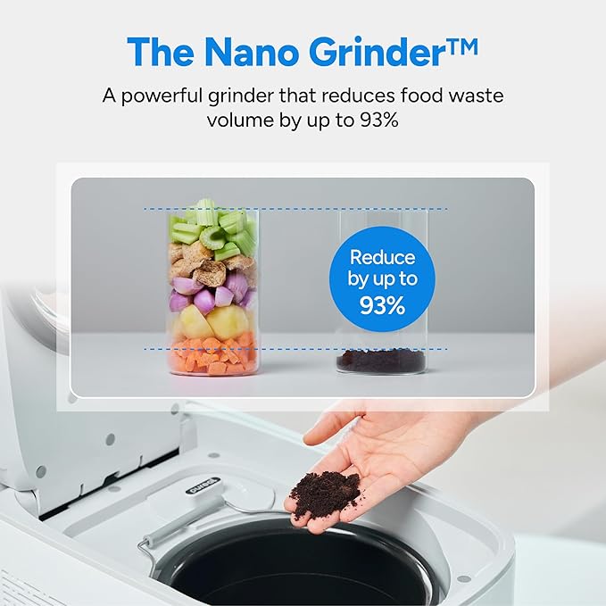 Premium Electric Composter for Kitchen - Electric Food Waste Composter, 3L Large Capacity, Odorless for Kitchen, Low Noise, Auto-Cleaning Mode