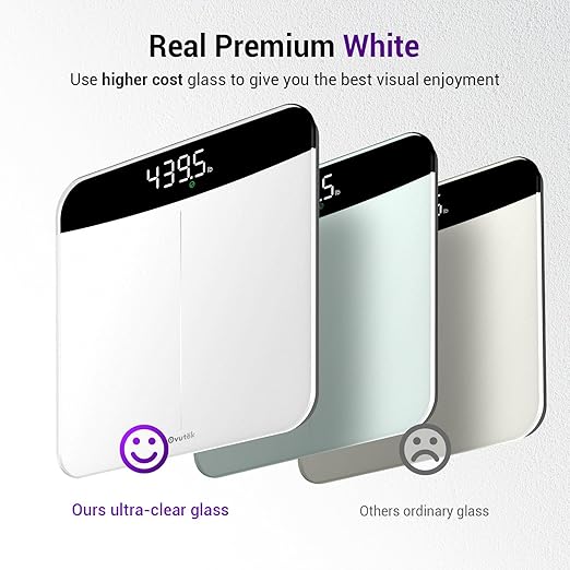 Scale for Body Weight, Highly Accurate 450lb Digital Bathroom Scales for People, Automatic Weighing Machine for Baby, Pet, Light Items, Large LED, Sturdy and Durable Base, White