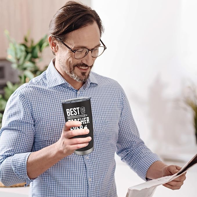 Teacher Gifts for Men - Male Teacher Appreciation Gifts - Birthday/Christmas Gift for Teachers - Thank You Gift for Teachers, 20 oz Insulation Stainless Steel Tumbler