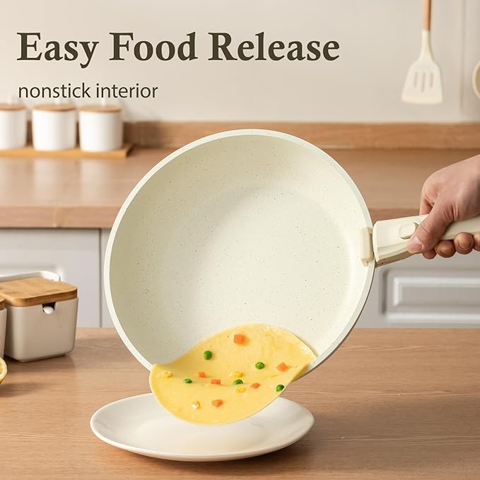 UCClife 30-Piece Nonstick Cookware Set - PFOA/PTFE Free Non-Toxic Pots & Pans, Detachable Handles, Oven & Dishwasher Safe, Scratch Resistant