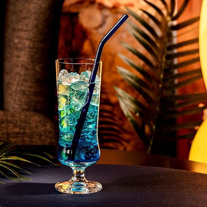 Krosno Pina Colada Cocktail Drinking Glasses, Set of 6, 10.1 oz, Avant-Garde Collection, Perfect for Alcoholic and Non Alcoholic Cocktails or Frozen Coffee, Dishwasher Safe, Made in Europe