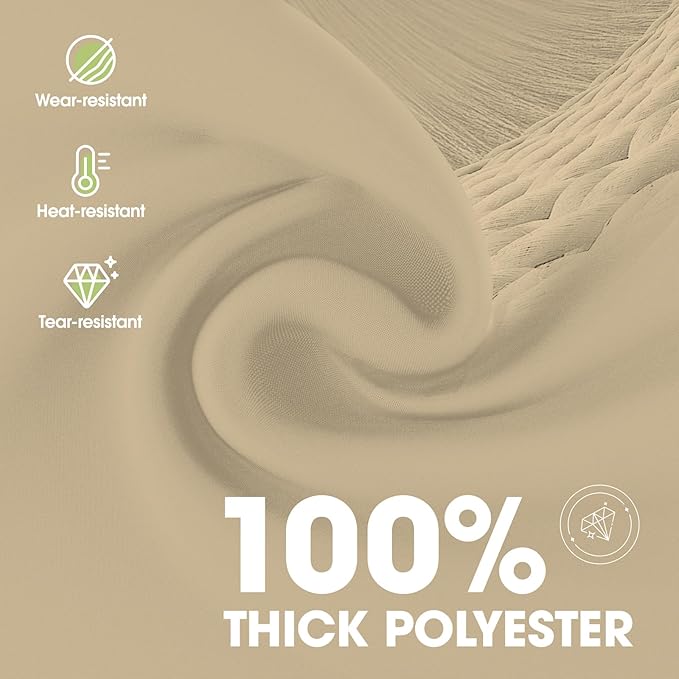 Pureegg Rectangle Table Cloth 60" x 84" – Durable Polyester Tablecloth Offers Reusable & Washable Protection, Ideal for Outdoor Party, Picnic, Wedding, Banquet and Birthday, Beige