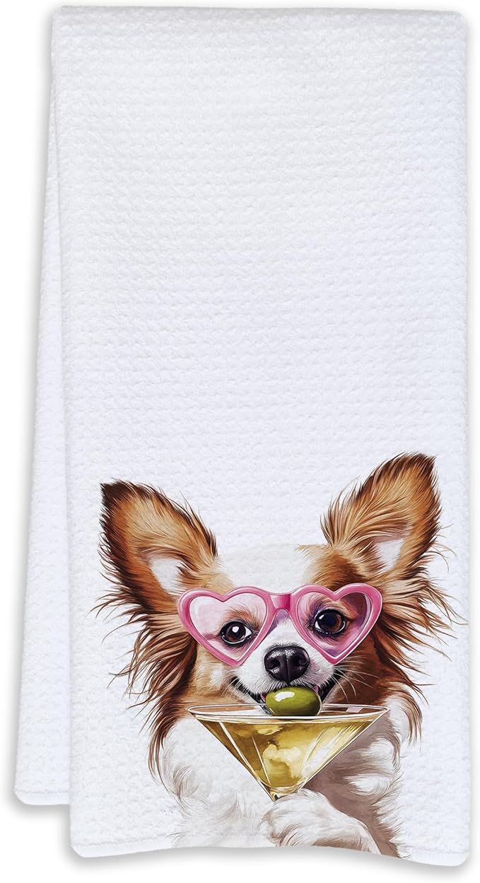 Cabana Bro Chihuahua Gifts Kitchen Towels, Chihuahua Gifts for Women Decorative Hand Towels for Bathroom, Funny Chichi Puppy Cocktail Tequila Drinking Dish Tea Towels for Kitchen, 16x24 Inch