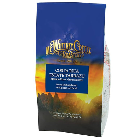 Mt. Whitney Costa Rica Estate Tarrazu Low Acid Coffee (Ground, 5 Lb)