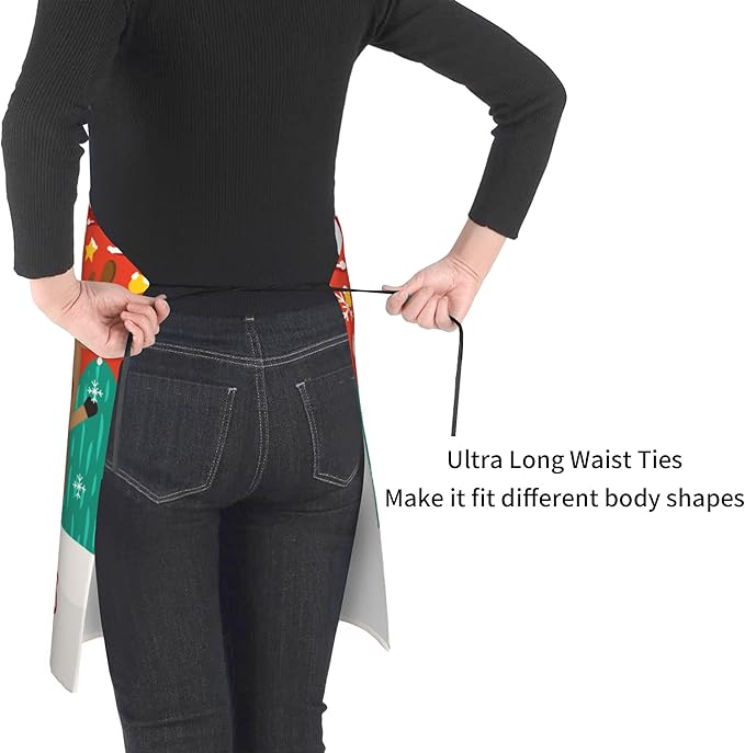 Funny Animal Apron with 2 Pockets Waterproof for Men Women Kitchen Garden Decor