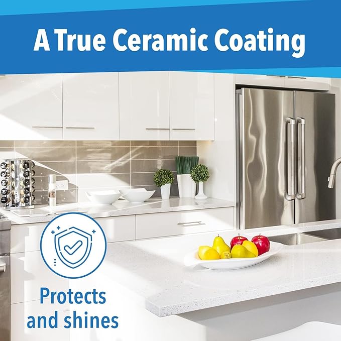 2-Pack Home Ceramic Coating for Stainless Steel, Glass and Countertops - Seal, Protect & Shine for the Kitchen & Bathroom - Fights Fingerprints, Grime and Stains in Your Life - 16 oz - Proof It Works