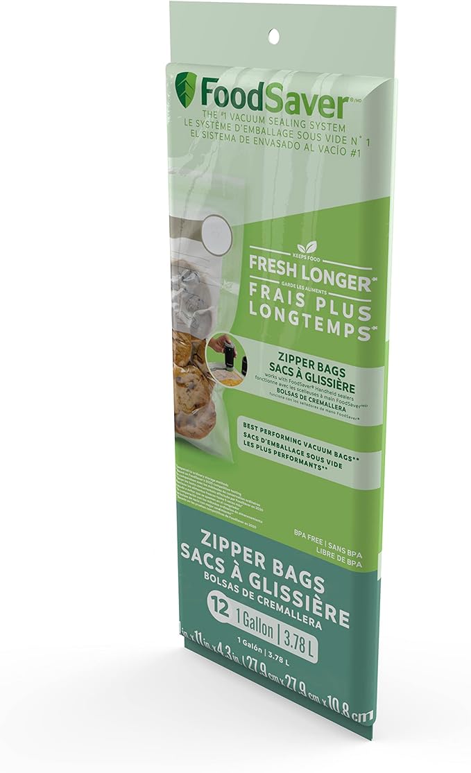 FoodSaver 1-Gallon Vacuum Zipper Bags