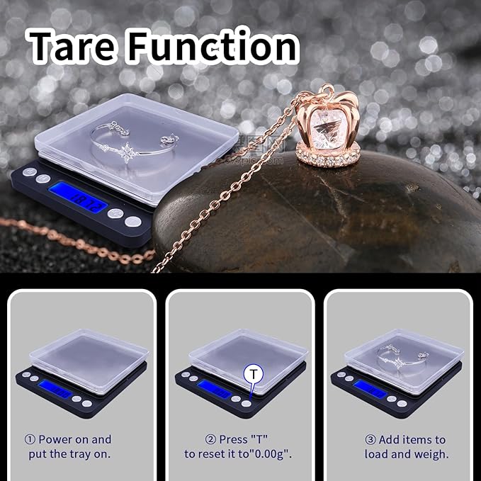 Gram Scale,Capacity 500g Accuracy 0.01g Mini Food Scales Digital Weight Grams and Oz,Small Kitchen High Precision for Espresso,Baking,Jewelry,Soap Making,Black