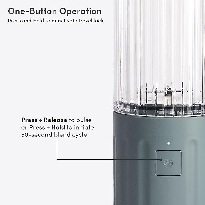 Beast GO Cordless, Premium Portable Blender for Shakes & Smoothies, 22oz Blending Vessel, Blends Ice & Frozen Fruit, Rechargeable USB-C Battery, Drinking Lid and Straw System (Mist)