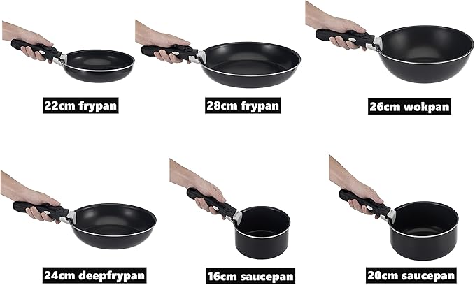 23 Pieces Non-Stick Cookware Set,Stackable Pans and Pots Set with Removable Handles, Space Efficient for RVs and Camping,Oven,Induction,Gas,Electric & Stovetops,Dishwasher Safe