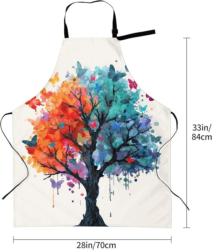 Funny Animal Apron with 2 Pockets Waterproof for Men Women Kitchen Garden Decor