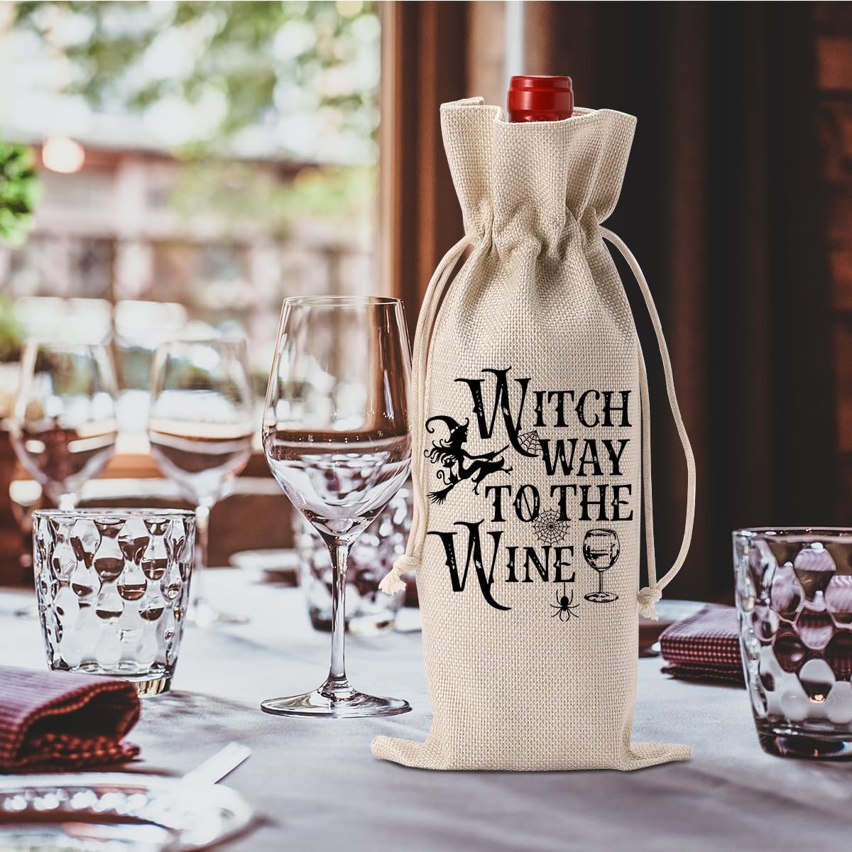 Halloween Wine Bag Halloween Birthday Gifts for Women Men Halloween Decor Halloween Party Decorations Halloween Birthday Party Decorations for Wine Tasting Party Reunion