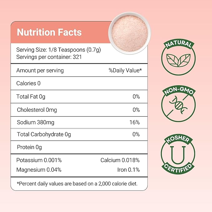 HERBION Naturals Himalayan Pink Salt Grinder Coarse Grain, 100% Pure with 84 Minerals for Seasoning, Refillable, All-Natural Salt, Triple-Washed in Spring Water, Vegan, Kosher Certified Pack of 1