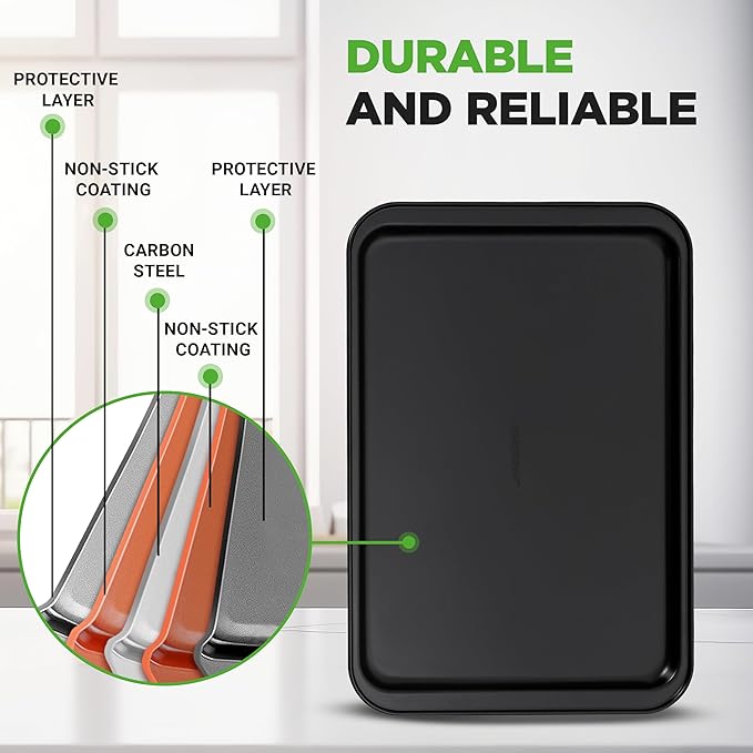 NutriChef 42-Piece Ultimate Nonstick Bakeware Set - Carbon Steel Baking Pans, Everyday Baking Tools, Oven Mitts, & More - Ideal for Baking Delicious Savory & Sweet Treats - Complete Set for Bakers