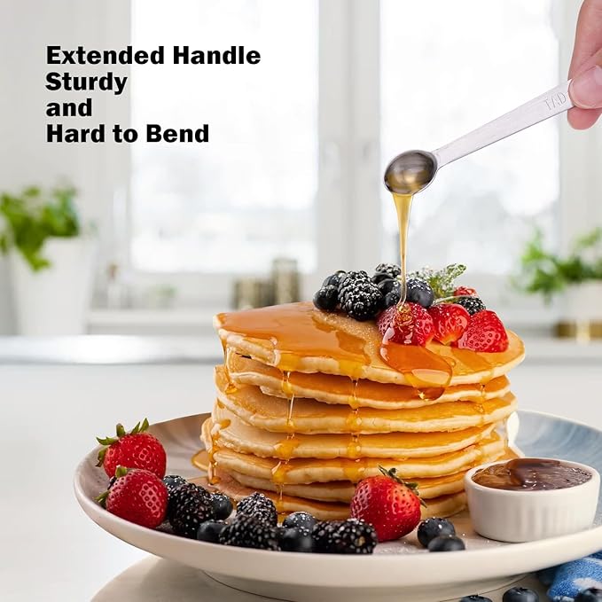 20Pcs Measuring Cups and Spoons Set, Includes 7pcs Stainless Steel Measuring Cups, 12 Measuring Spoons with Leveler for Cooking & Baking, Dishwasher Safe