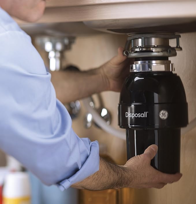 GE GFC525N Sink 1/2 HP Continuous Feed Disposer, Black