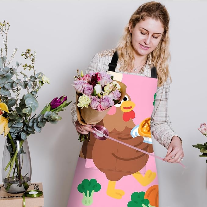 Halloween Apron Home Kitchen Cooking Baking Gardening for Women Men with Pockets waterproof 32x28 inch