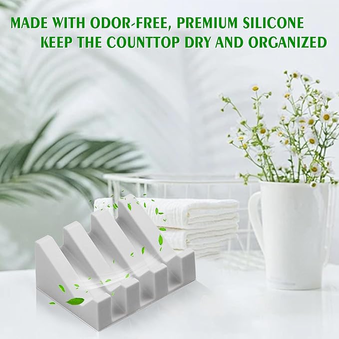 Self Draining Soap Dish,Silicone Suction Cup Soap Holder, Bathroom Soap Dish for Bar Soap,Can Extend Soap Life,Bathroom, Bath Tub, Kitchen Sink(1, Light Grey)