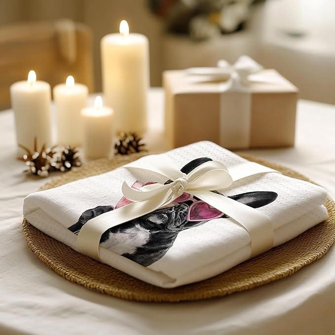 Cabana Bro French Bulldog Gifts Kitchen Towels, French Bulldog Gifts for Women Men Decorative Hand Towels for Bathroom, Funny Frenchie Cocktail Dish Tea Towels for Kitchen, 16x24 Inch