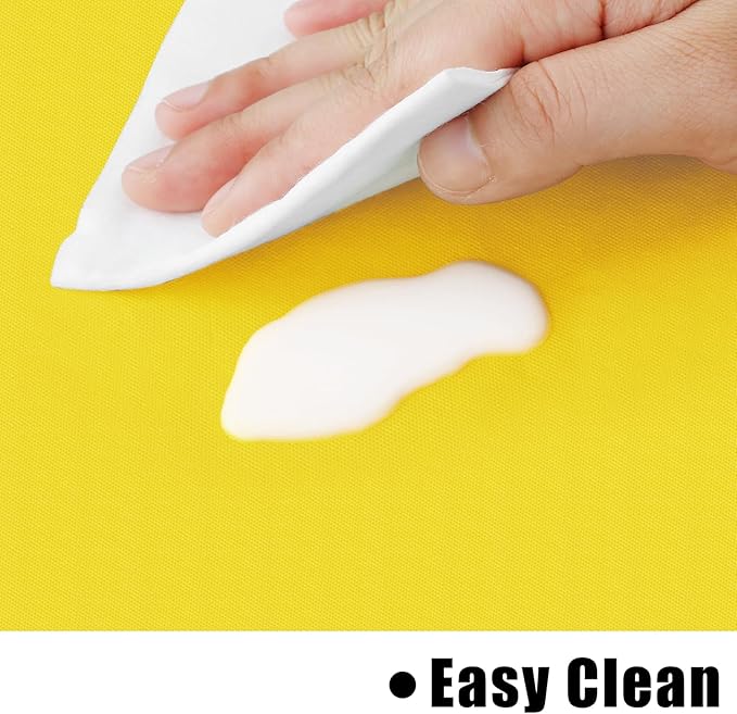 homing Rectangle Vinyl Tablecloth, Waterproof Spillproof Plastic Flannel Backed Table Cloth, Wipe Clean Table Cover for Dining, Buffet Parties and Camping (Yellow, 54" x 78")