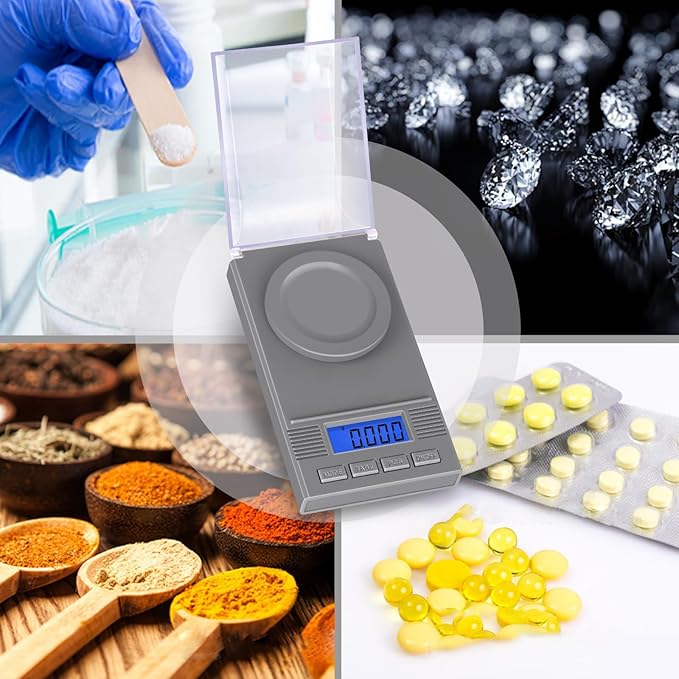 Fuzion Milligram Scale 50g/ 0.001g, mg Scale, Jewelry Scale with LCD Backlit, Tare, Digital Milligram Scale for Powder, Gem, Reloading, Micro Scale