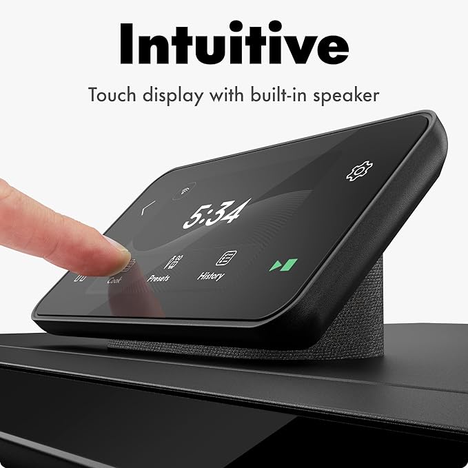 CHEF iQ MiniOven Smart Toaster Oven Air Fryer Combo, 11-in-1 Countertop Convection Oven, Bake, Broil, Air Fry, Broil, Dehydrate, 1750W, 25 Qt Capacity, Fast Cooking with Touchscreen Controls – Black