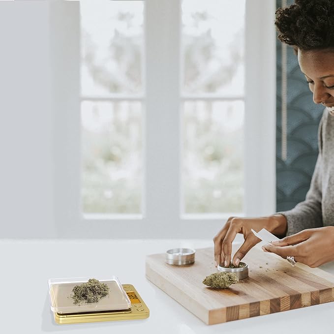 Fuzion Digital Scale .01 Gram Accuracy, 500g Mini Food Scales for Small Jewelry, Gold, Herb, Spice - Weight Gram and Oz