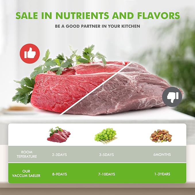 Handheld Vacuum Sealer with Visible Water Tank –Spill-Proof, One-Touch Operation, Wireless & Portable for Kitchen, Camping, or Travel | 30 Reusable Bags, 6X Freshness, 60kPa Suction (Creamy White)