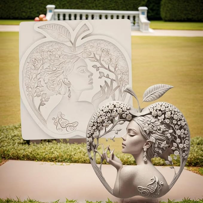 (Four-piece set) Love swan key, lock, apple girl, DIY silicone mold, cake chocolate mold wedding cake decoration tool soft cake