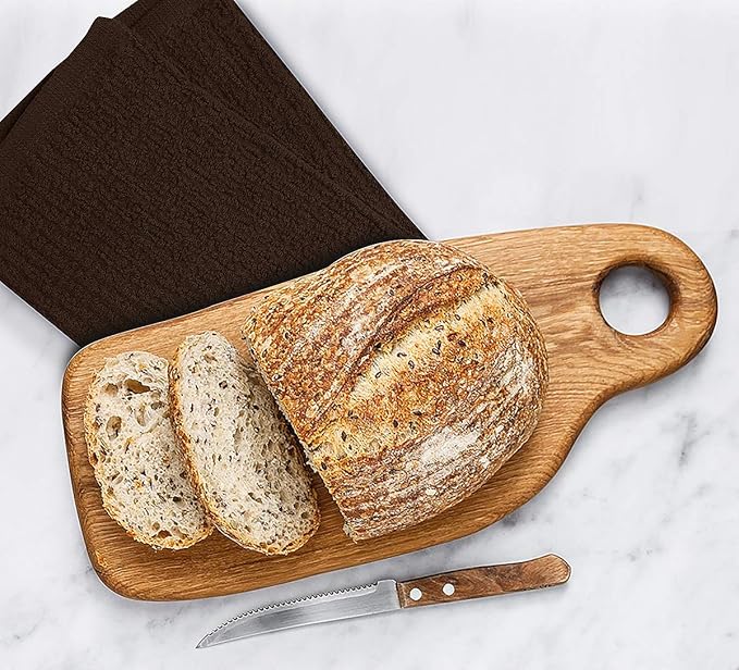 Softolle Bar Mop Towels, Pack of 12-16x19 Inches - 100% Cotton Super Absorbent Towels, Multi-Purpose for Home and Bar Cleaning (Brown)