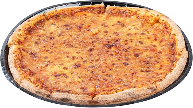 Restaurantware-Eco Pie 16 Inch Paper Pizza Trays, 25 Round Pizza Pans - Oven-Ready, Microwavable, Black Paper Pan For Medium-Sized Pizzas, For Baking, Cooking, Bread, Meat, Or Pies
